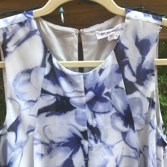 BCBGeneration Blue & Black Floral Fully Lined Mini - Picture 3 of 8